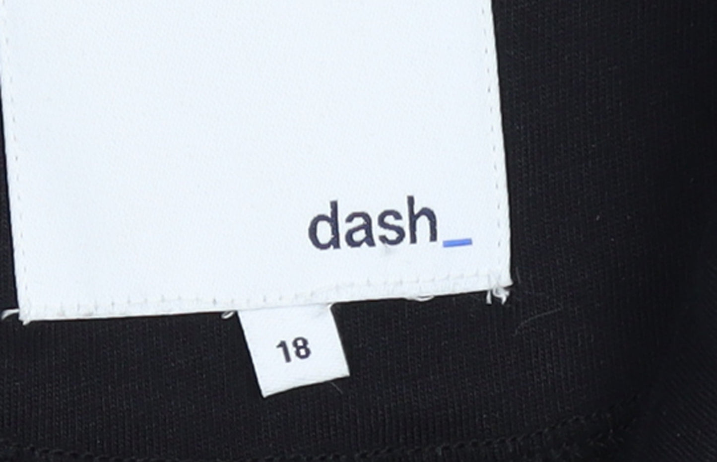 Dash Women's Black Quilted Zip Waistcoat Size 18 Regular Cotton