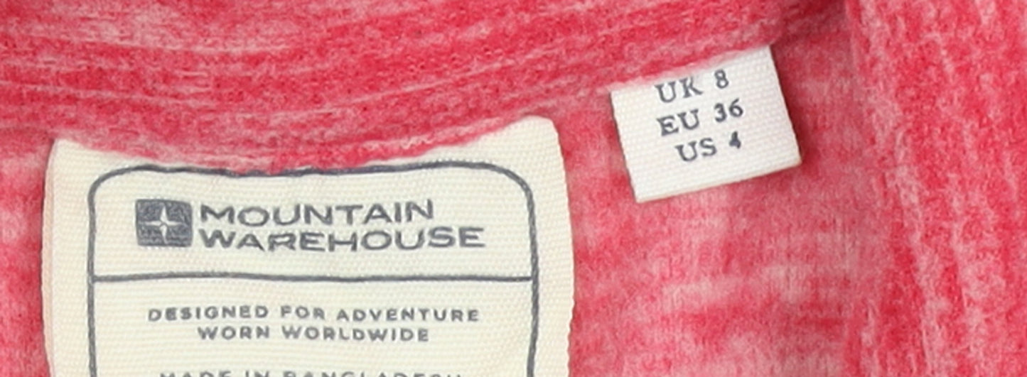 Mountain Warehouse Womens Red 1/4 Zip Fleece Pullover UK 8