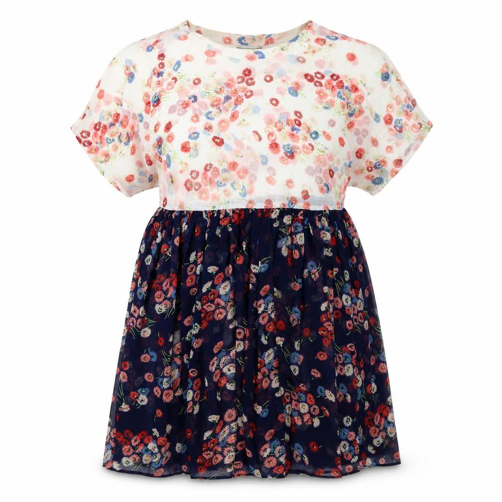 Front view of ASOS Women’s Multicoloured Floral Fit & Flare Knee Dress, size UK 10