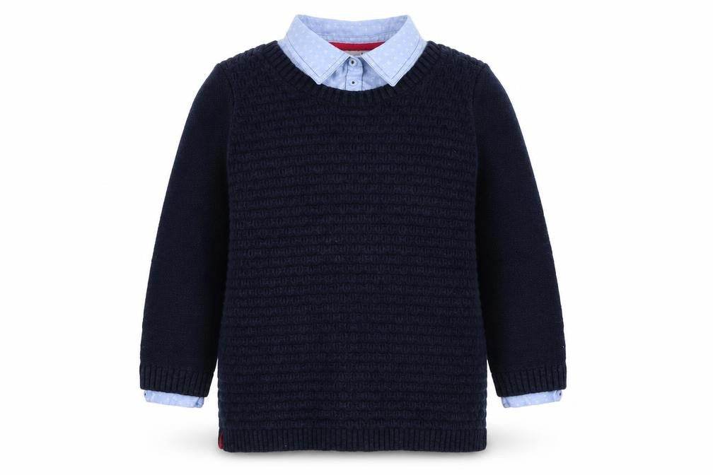 Marks and Spencer Women’s Blue Collared Knit Jumper Size 16