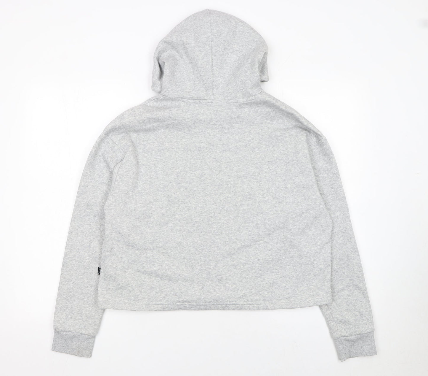 Puma Womens Grey Hoodie Pullover Medium Logo Cotton Blend