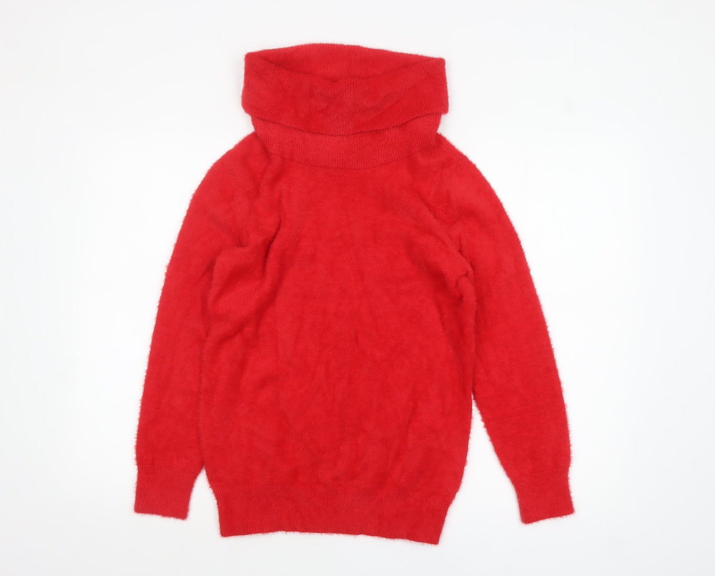 Klass Women Red Roll Neck Long Sleeve Knit Jumper Size S