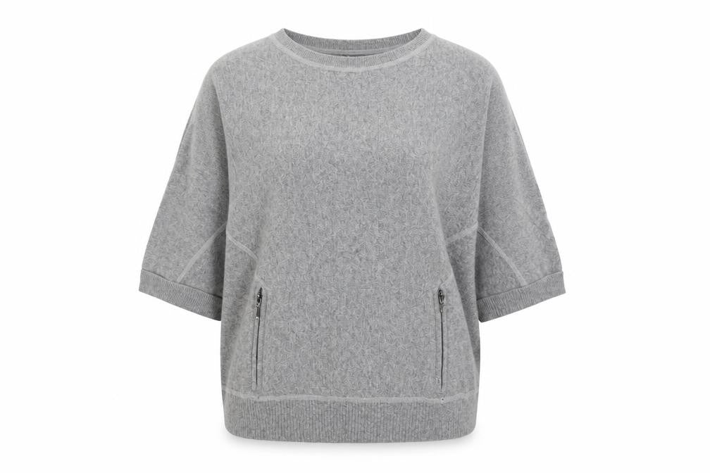Marks and Spencer Women's Grey 3/4 Sleeve Knit Jumper Size 14
