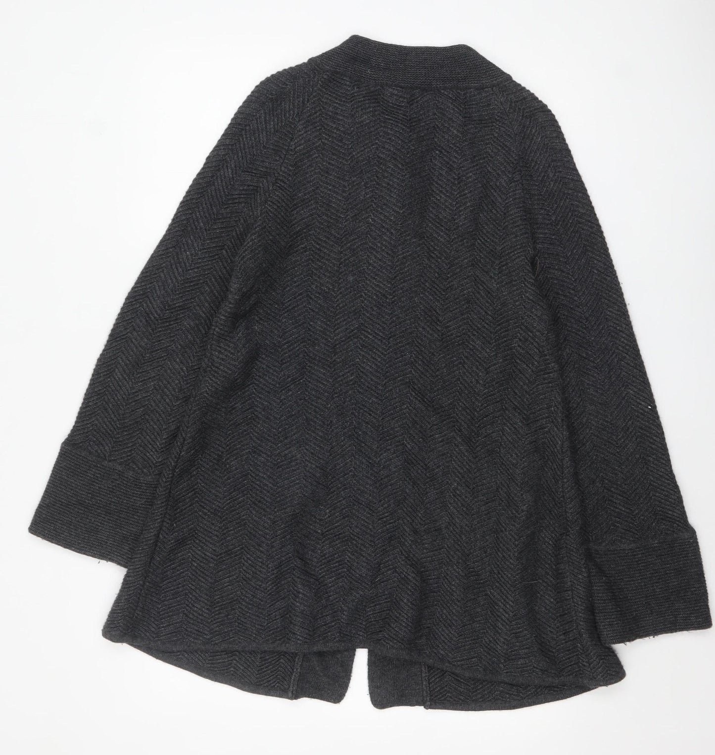 Caroline Charles Women’s Grey Wool Blend Button Cardigan Size 2