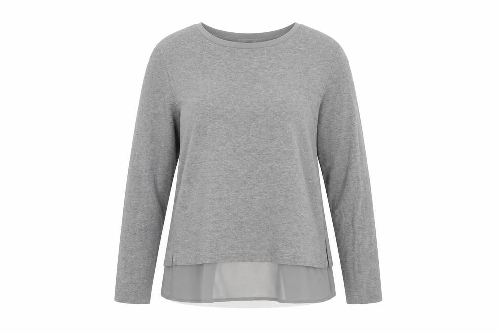 Warehouse Women Grey Long Sleeve Tunic Blouse UK 10 Viscose Elastane