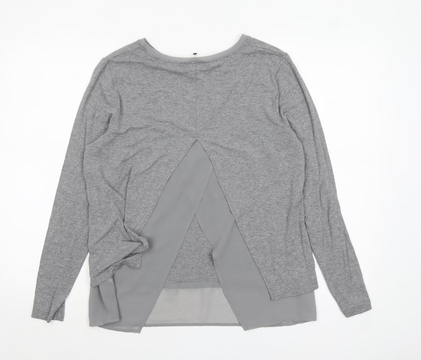 Warehouse Women Grey Long Sleeve Tunic Blouse UK 10 Viscose Elastane