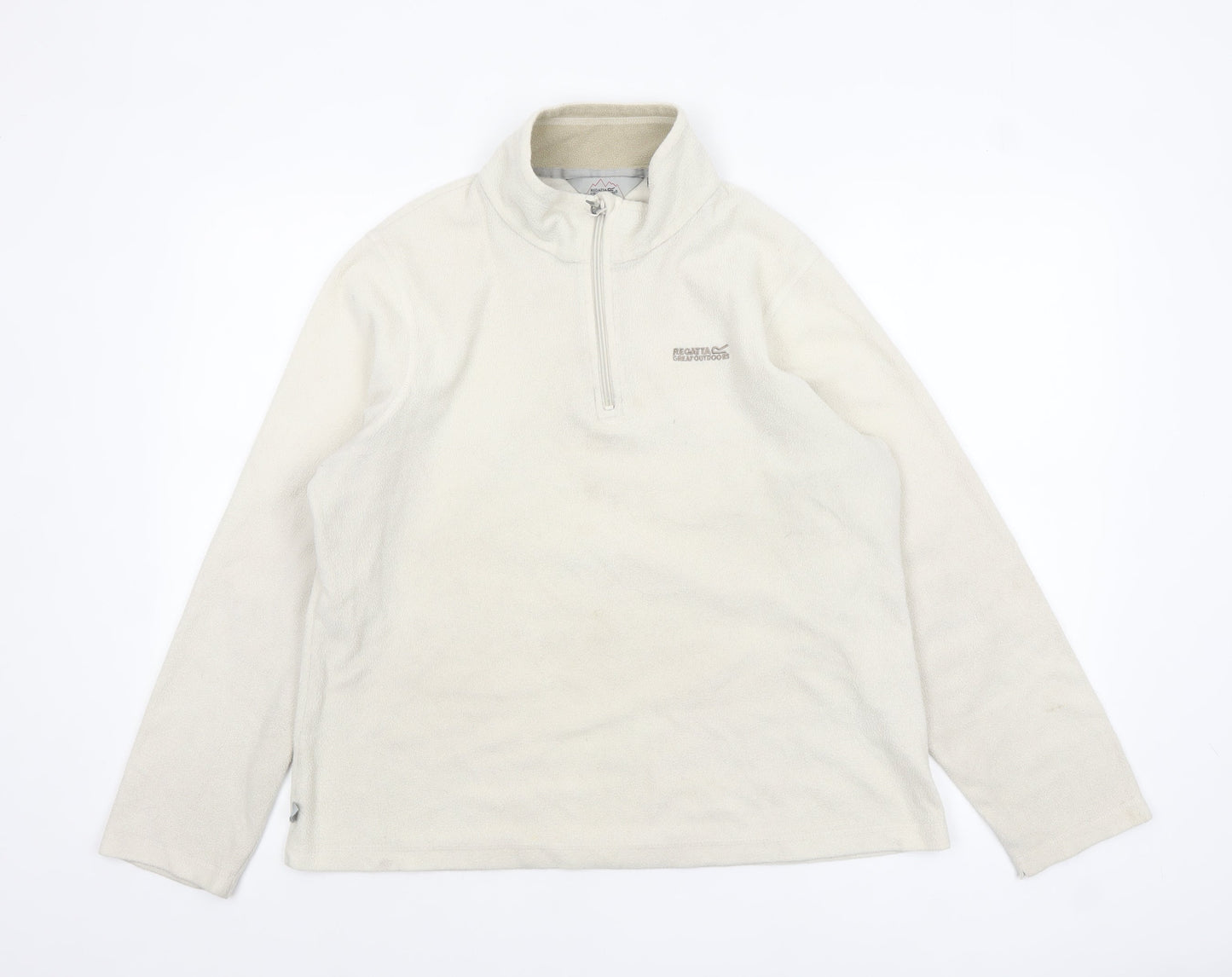 Regatta Great Outdoors Women Beige 1/2 Zip Fleece Sweatshirt UK 16