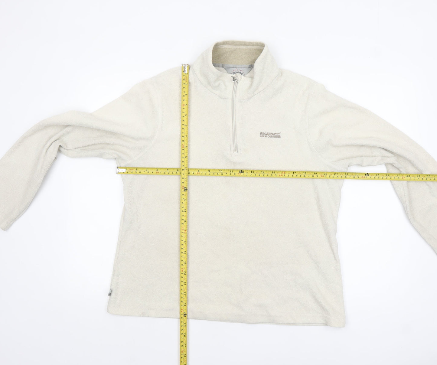 Regatta Great Outdoors Women Beige 1/2 Zip Fleece Sweatshirt UK 16