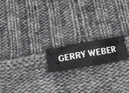 Gerry Weber Women Grey Short Sleeve Knit Button Cardigan Size 16