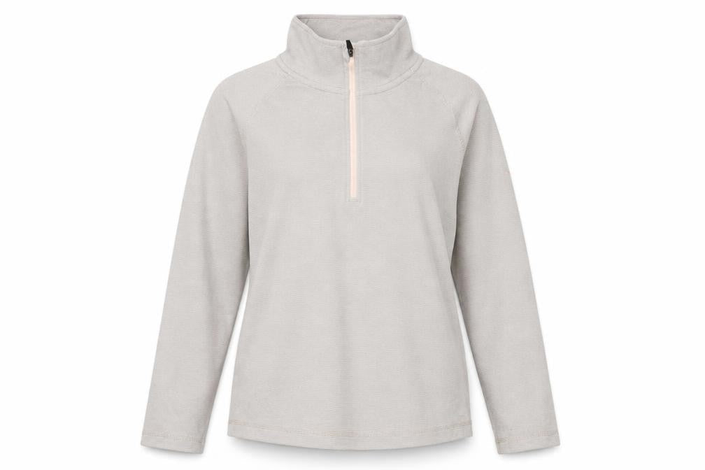 Trespass Womens Beige 1/2 Zip Pullover Hoodie UK 10 Polyester