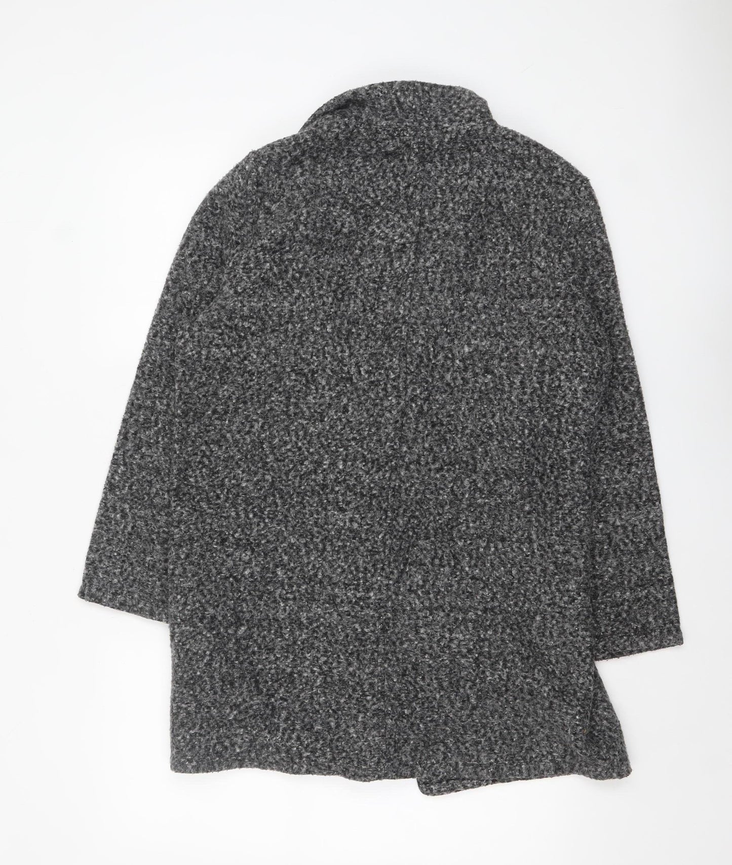 Marks and Spencer Women Grey Size 16 Knit Coatigan Overcoat