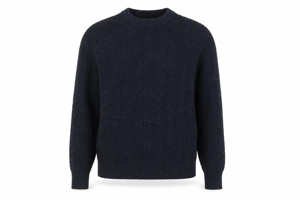 Marks and Spencer Women's Black Cable-Knit Pullover Jumper Medium