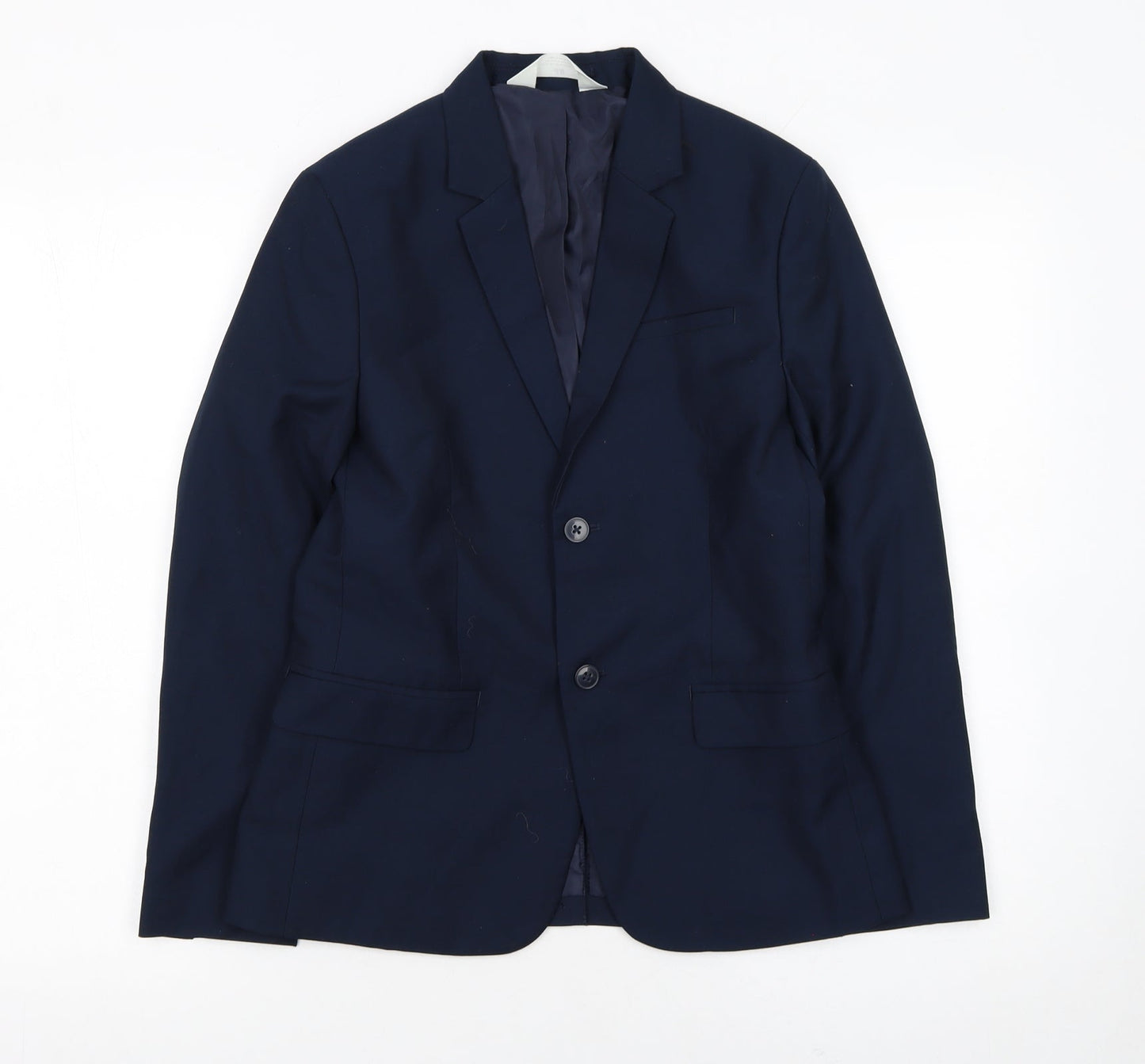 H&M Boys Blue 10 Years Regular Fit Single-Breasted Blazer Jacket