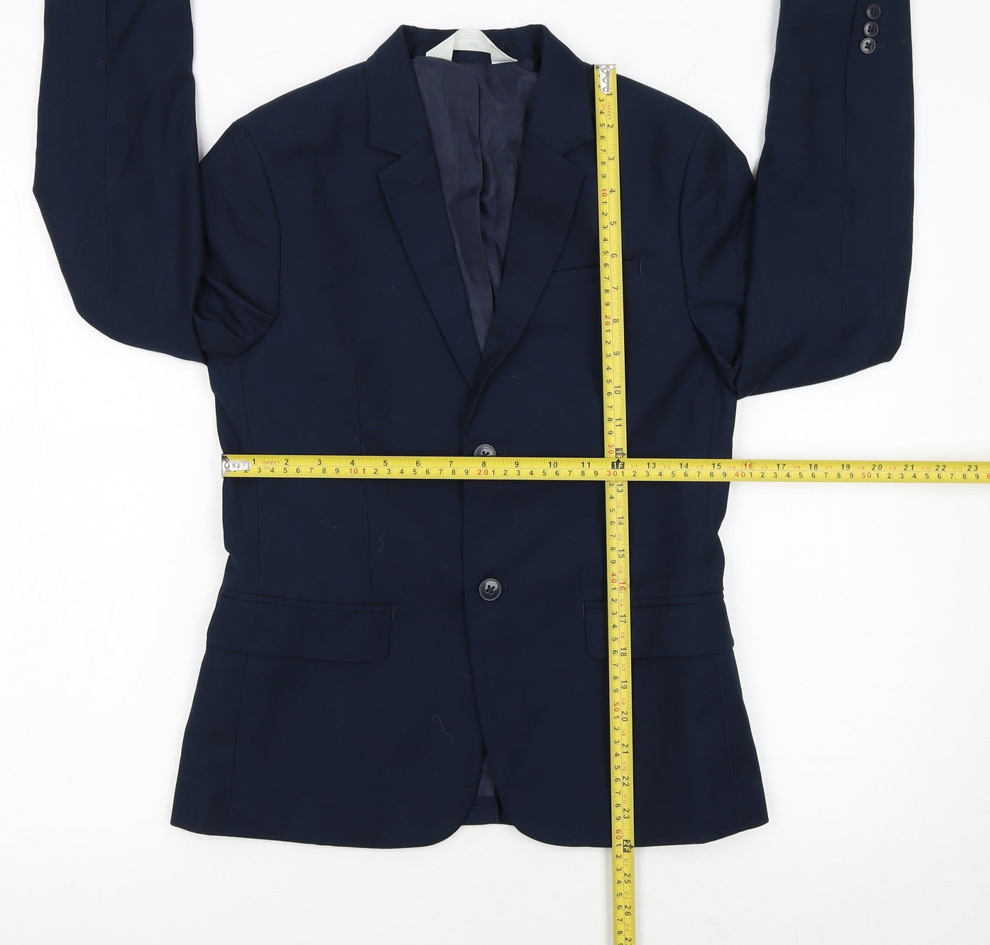 H&M Boys Blue 10 Years Regular Fit Single-Breasted Blazer Jacket