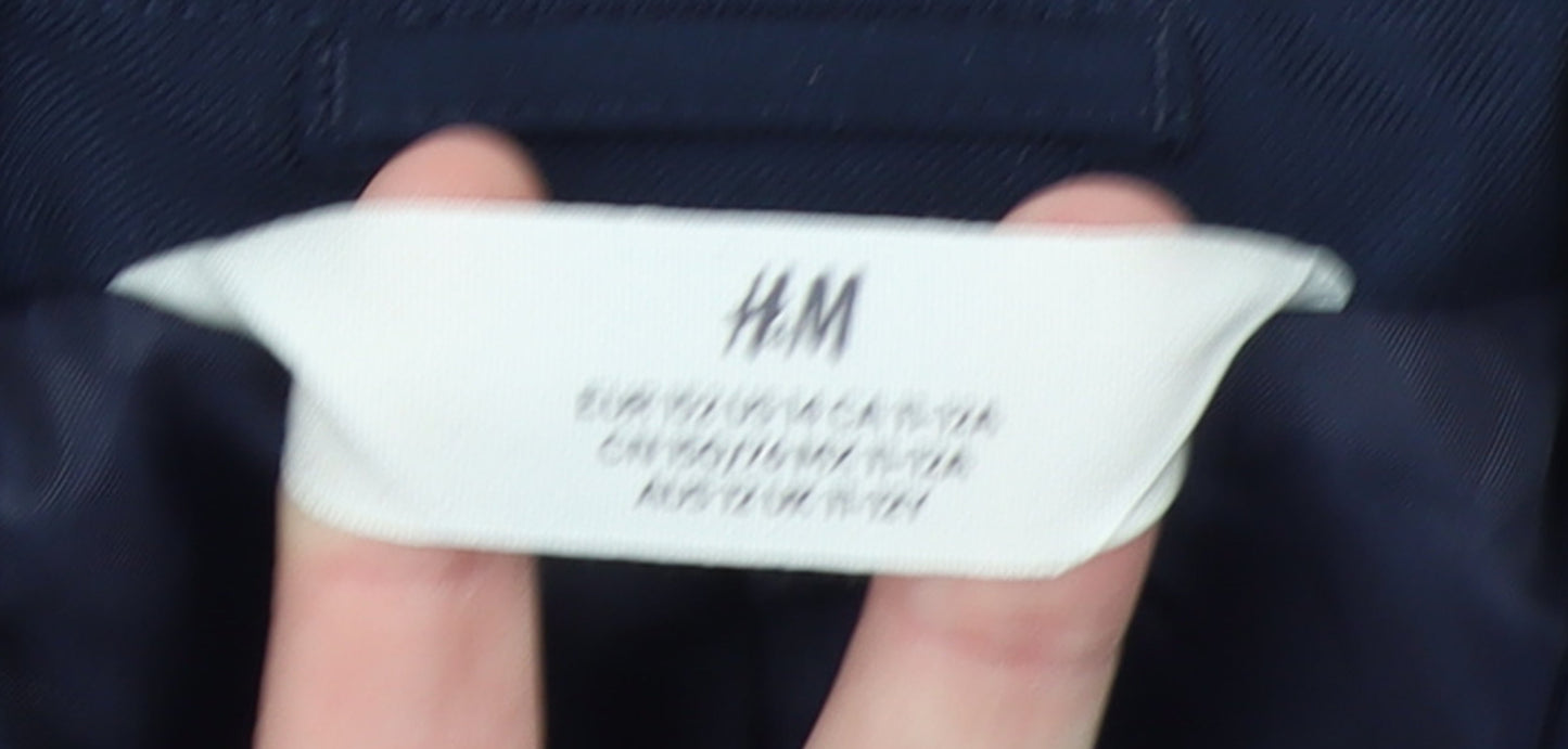 H&M Boys Blue 10 Years Regular Fit Single-Breasted Blazer Jacket
