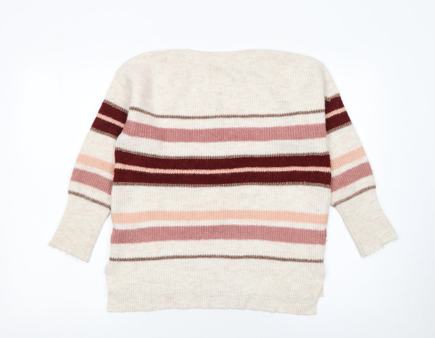 Oasis Womens Multicoloured Striped Knit Pullover Jumper XS