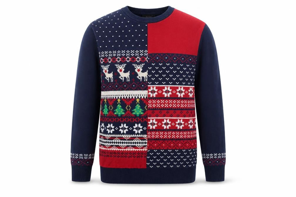 Next Men's Multicoloured Christmas Fair Isle Cotton Jumper L