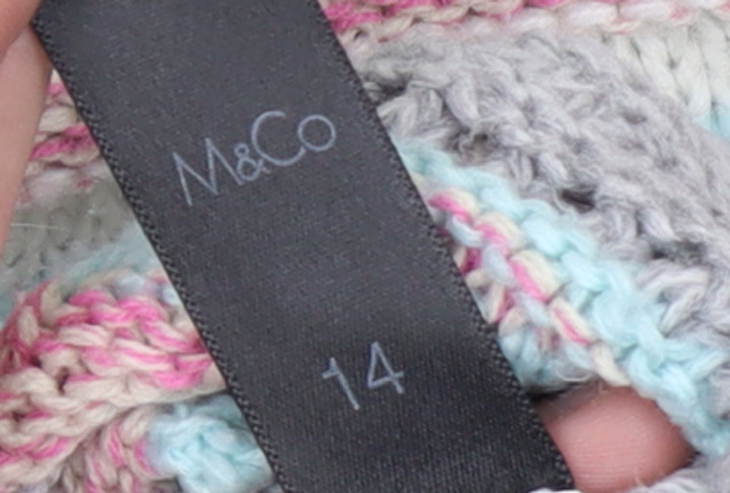 M&Co Women’s Multicoloured Knit Pullover Jumper Size 14