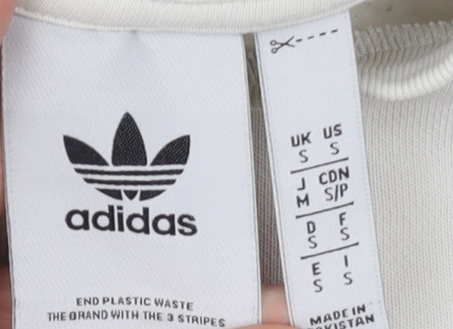 Adidas Men's Beige Crew Neck Sweatshirt Size S Pullover