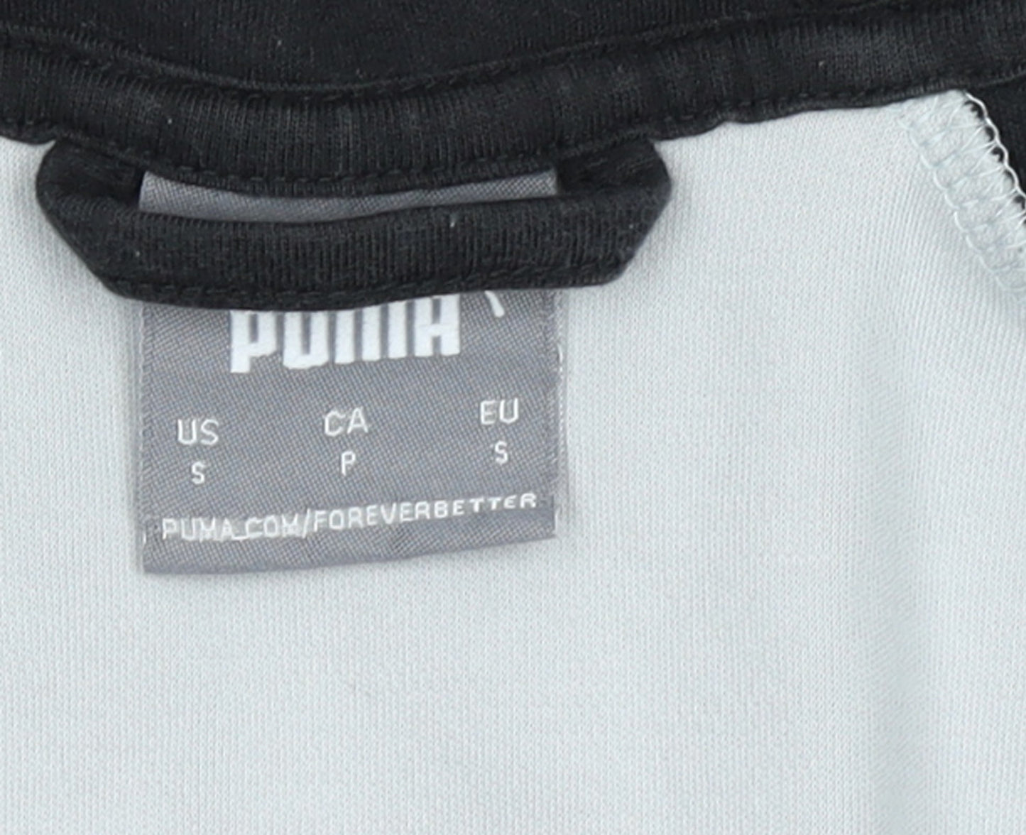Puma Men's Grey & Black Full Zip Hooded Sports Hoodie Size S