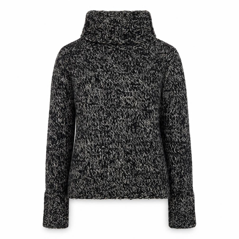 Gap Women’s Black Wool Blend Chunky Roll Neck Jumper Size S