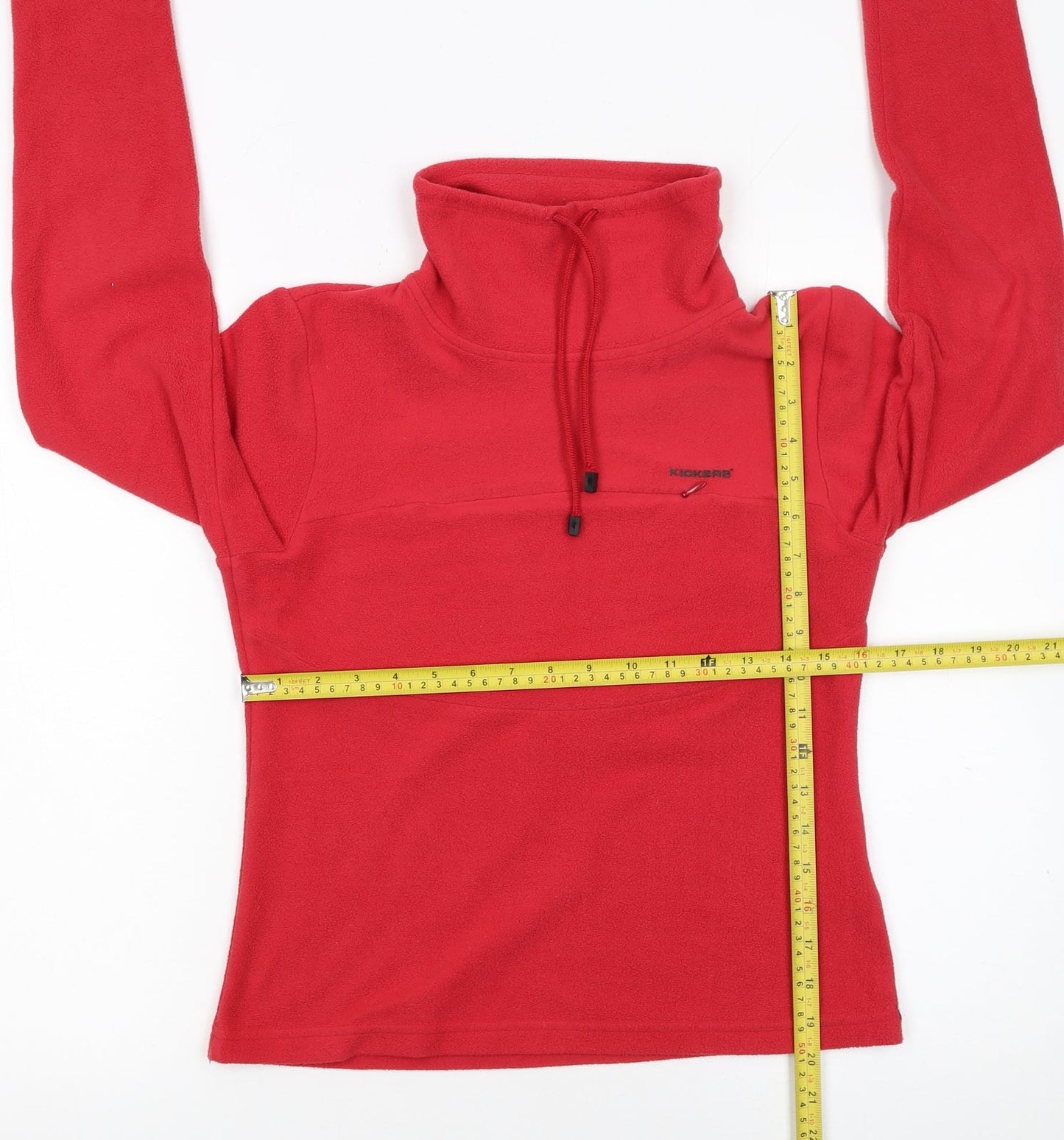 Kickers Girls Red Fleece Pullover Sweatshirt High Neck Size 12 Years