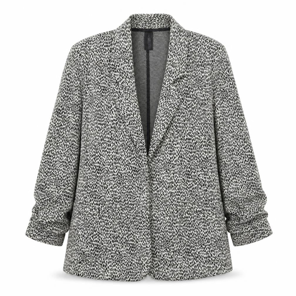 Next Women's Black Animal Print Blazer Size 14 Regular Fit