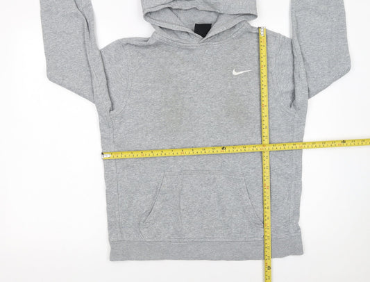 Nike Boys Grey Pullover Hoodie XL 13-15 Years Regular Fit Sportswear