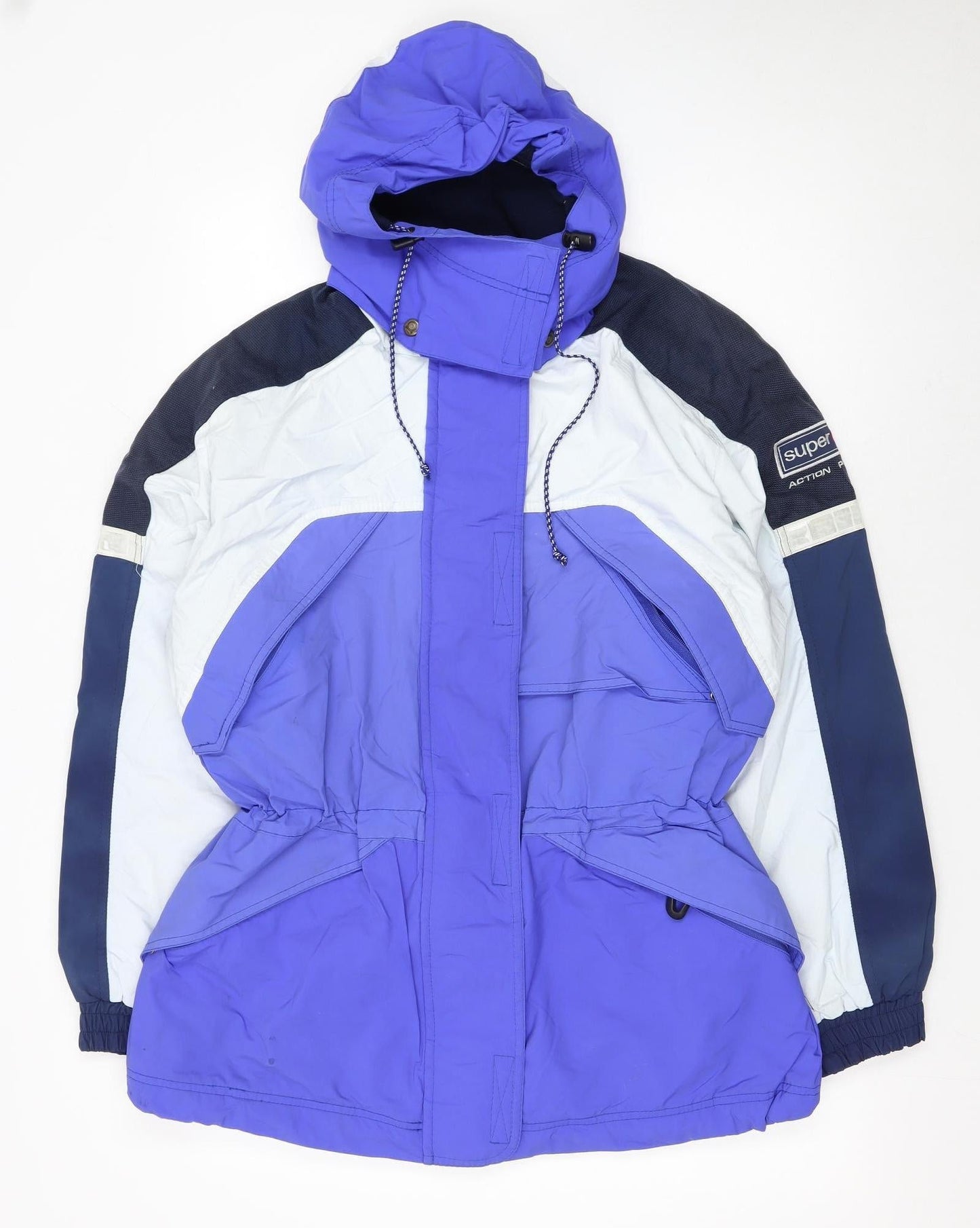Super A by Torstai Women's Blue Size 12 Hooded Parka Jacket