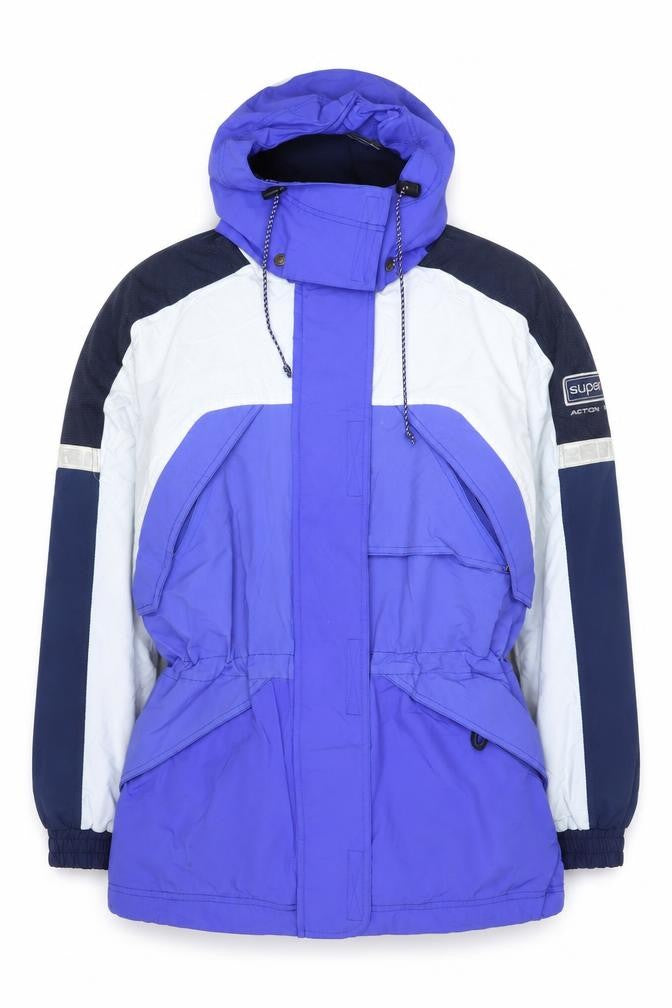 Super A by Torstai Women's Blue Size 12 Hooded Parka Jacket