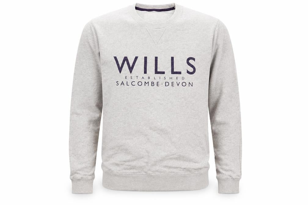 Jack Wills Men's Grey Pullover Sweatshirt M Crew Neck Logo