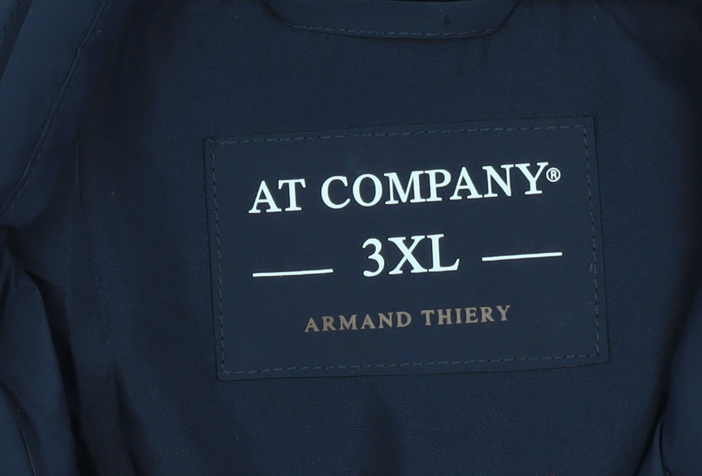 Armand Thiery Men's Blue 3XL Puffer Jacket with Zip Pockets