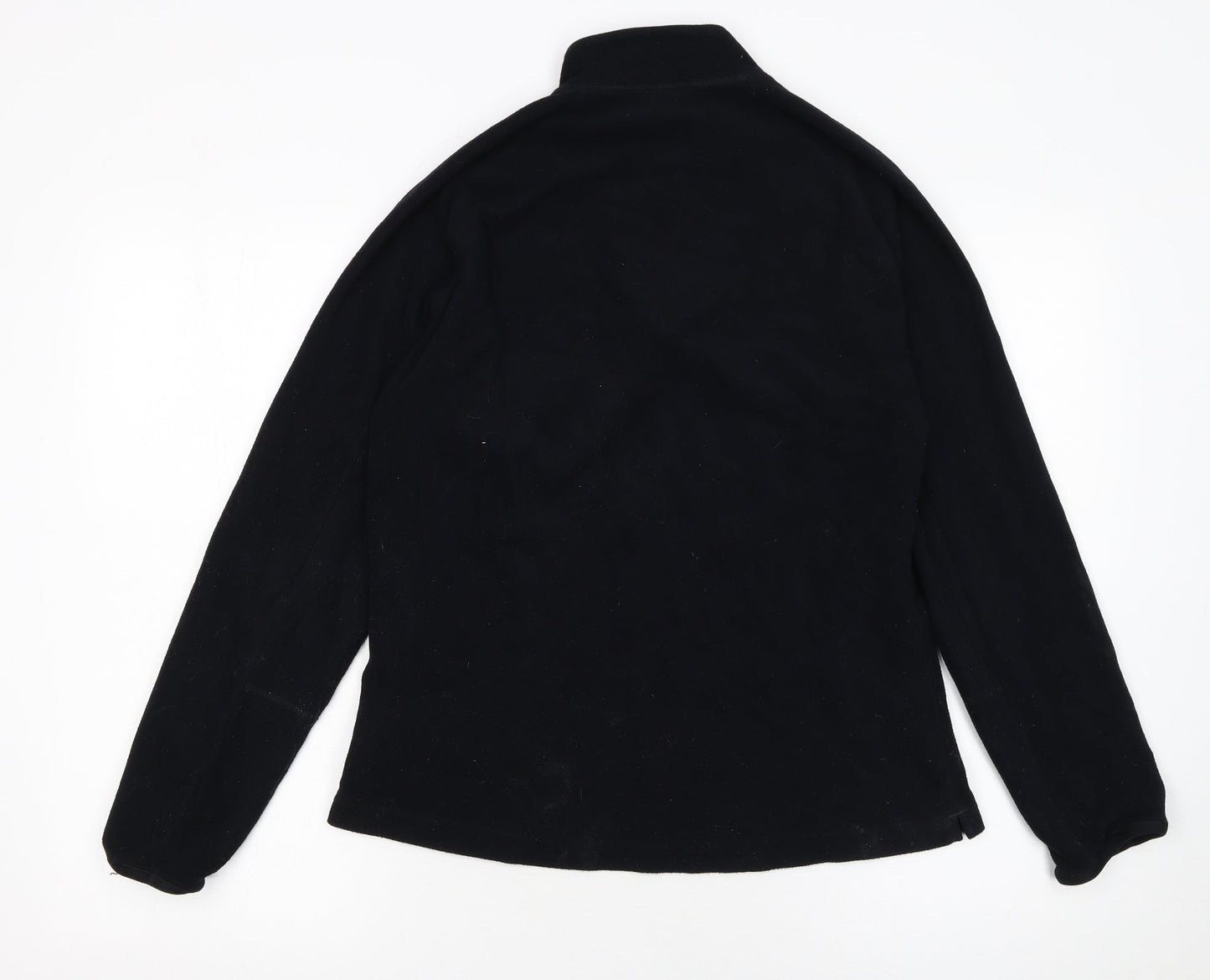 Quechua Women Black Fleece 1/4 Zip Pullover Sweatshirt Size L