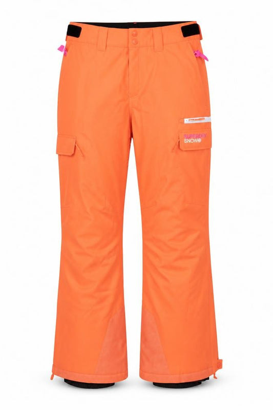 Superdry Women's Orange Snow Pants UK 12 Waterproof Ski Trousers