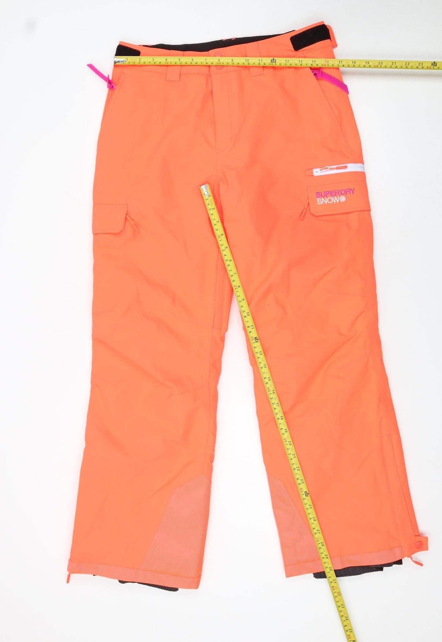 Superdry Women's Orange Snow Pants UK 12 Waterproof Ski Trousers