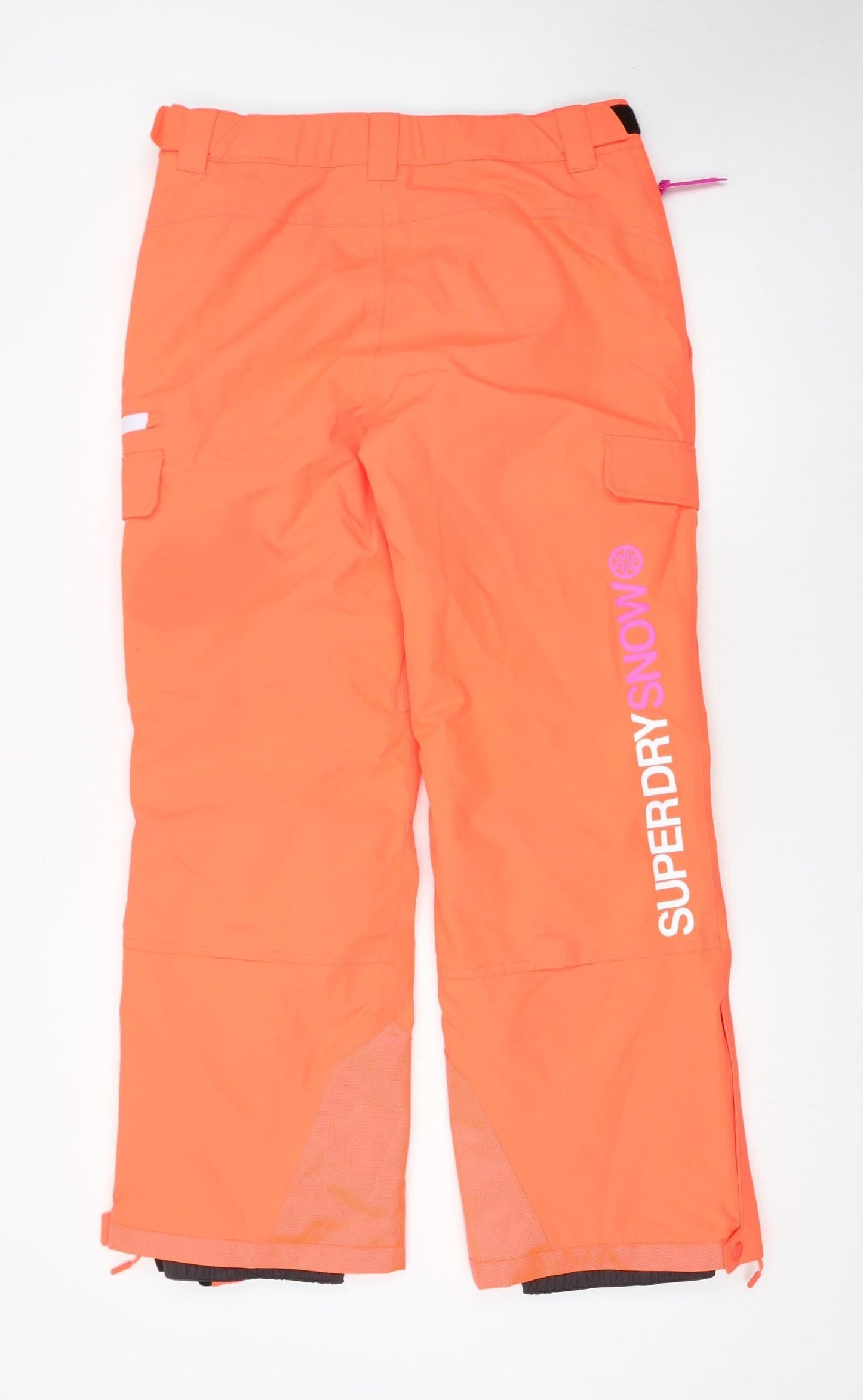 Superdry Women's Orange Snow Pants UK 12 Waterproof Ski Trousers
