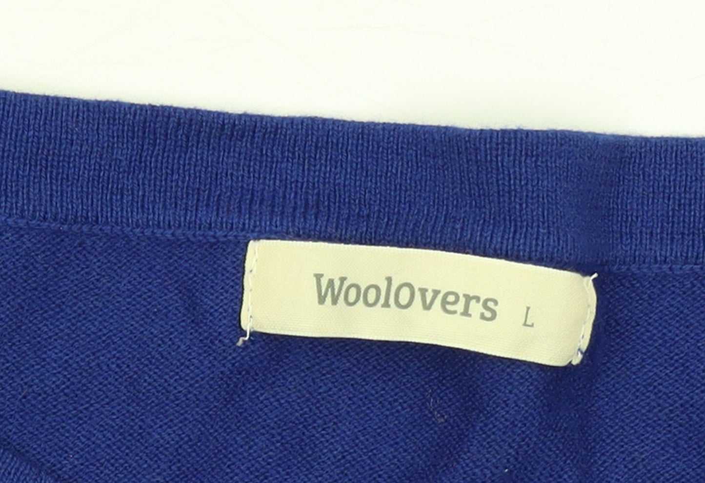 WoolOvers Women's Blue Knit Belted Sweater Dress Size L