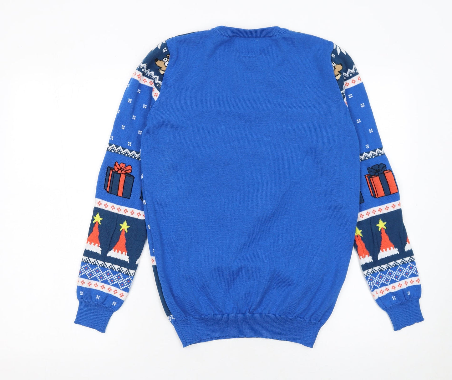The Simpsons Boys Blue Christmas Bart Simpson Jumper 12-13 Years Pullover