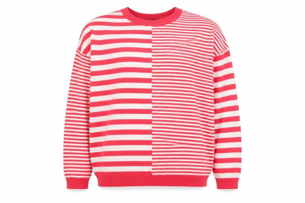 Marks and Spencer Womens Red Striped Knit Jumper Size M
