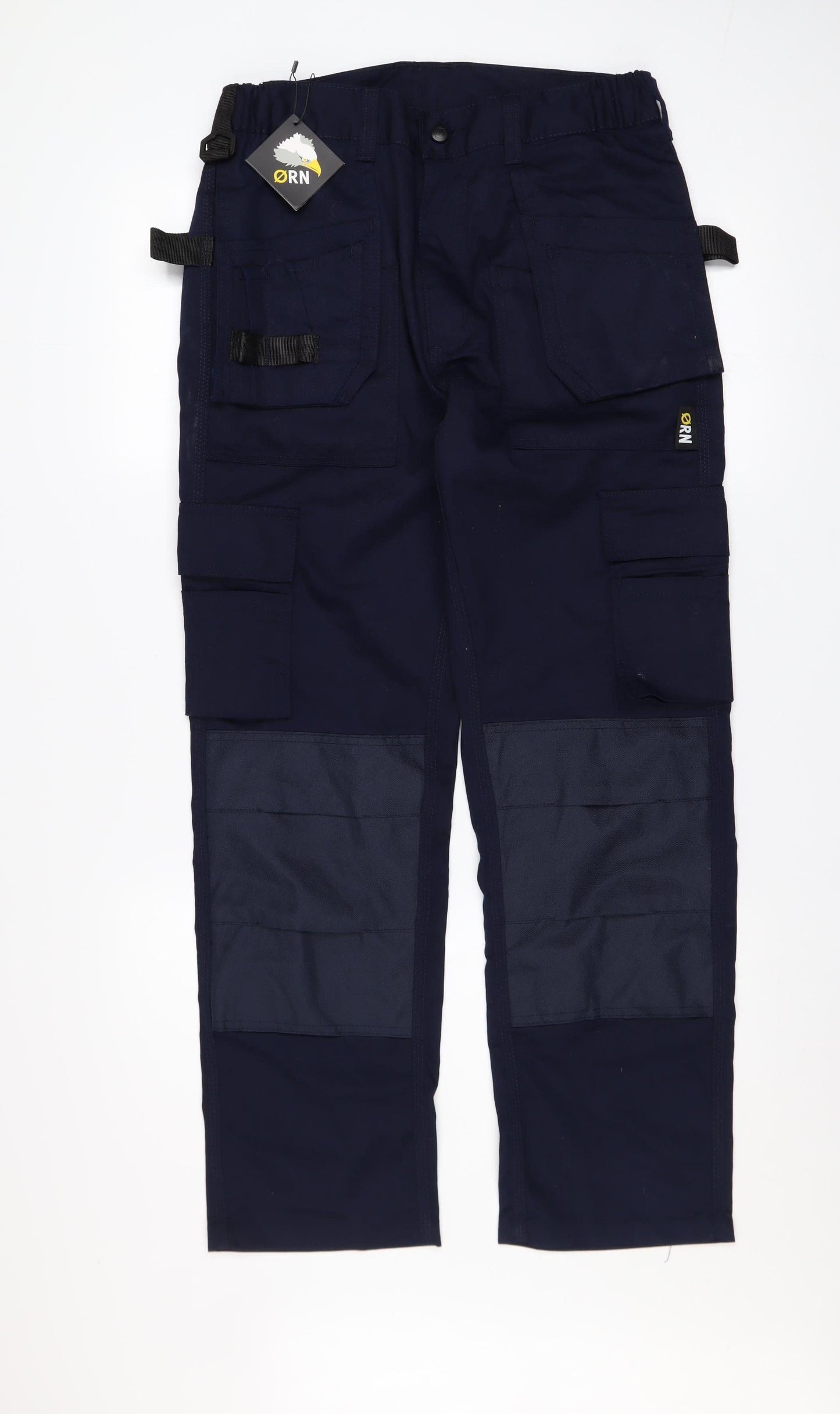 ORN Men's Navy Blue Cargo Work Trousers 30S Cotton Blend