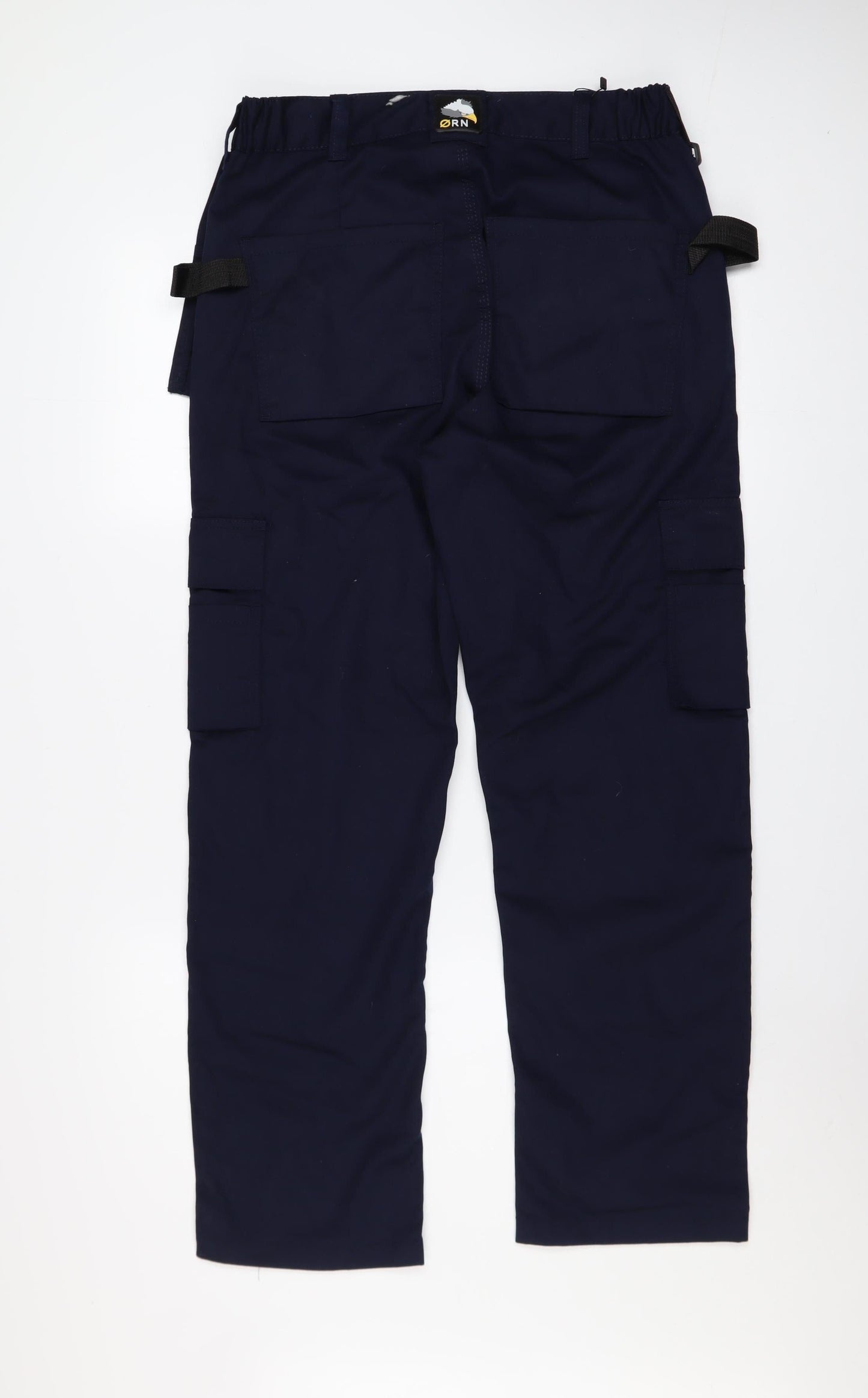 ORN Men's Navy Blue Cargo Work Trousers 30S Cotton Blend