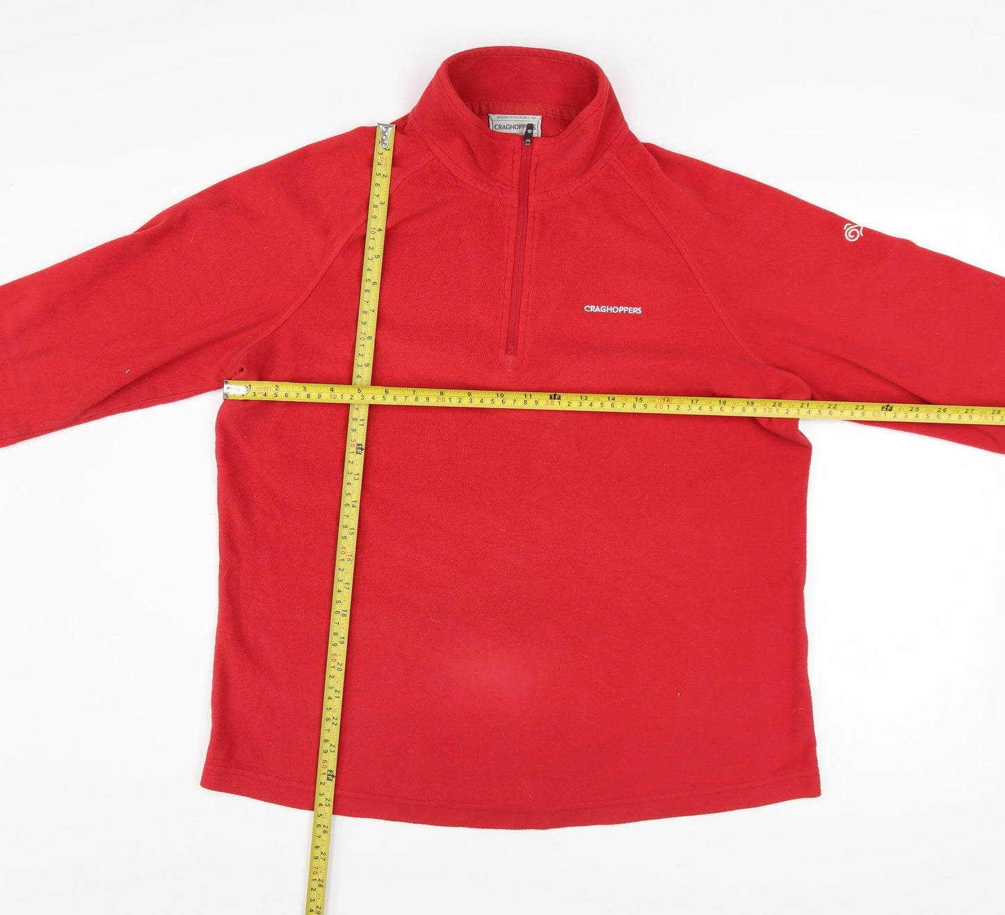 Craghoppers Women's Red Fleece 1/4 Zip Pullover Sweatshirt UK 16