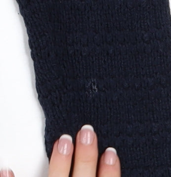 The White Company Women's Blue Wool Chunky Knit Jumper Size 10