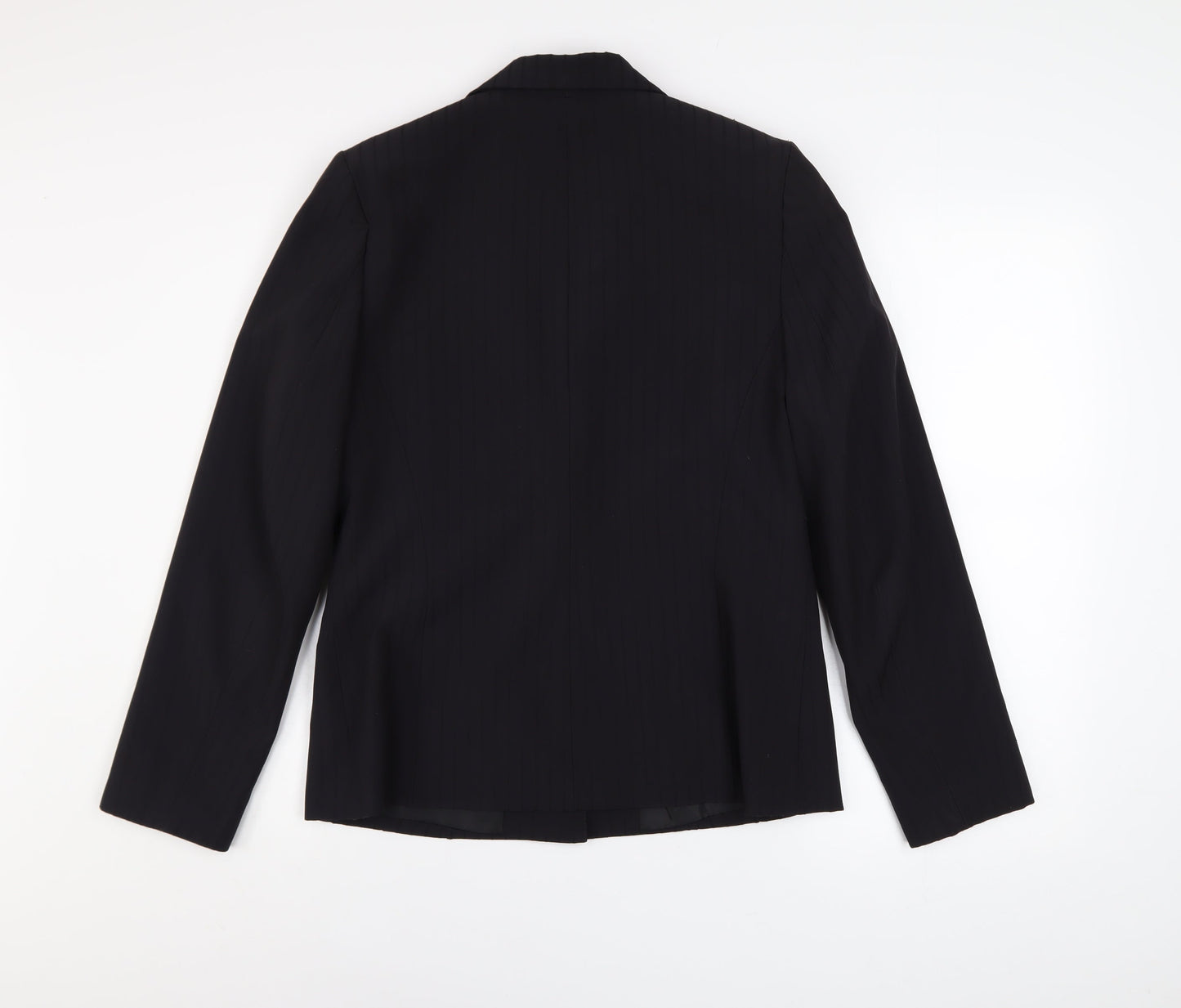 Dorothy Perkins Women's Black Pinstripe Single-Breasted Blazer Size 14