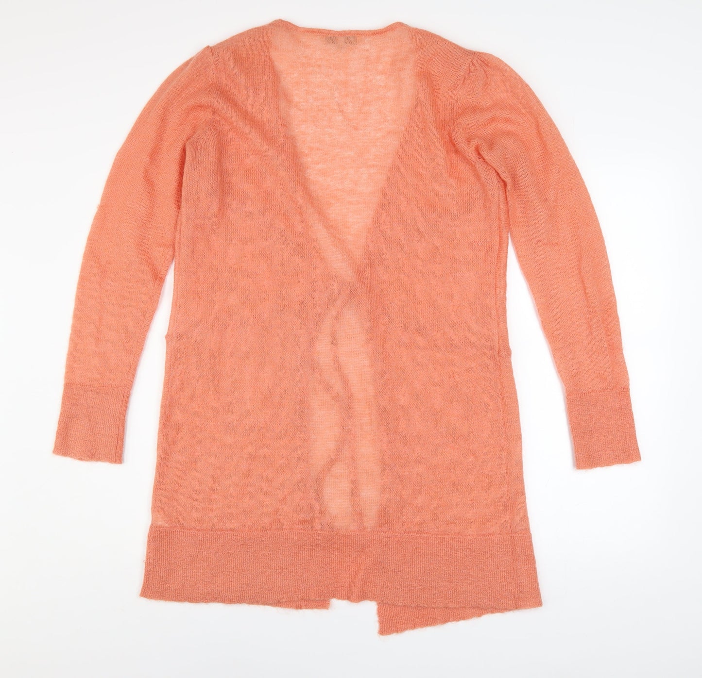 Rocha.John Rocha Women's Orange Mohair Long Sleeve Cardigan Size 12