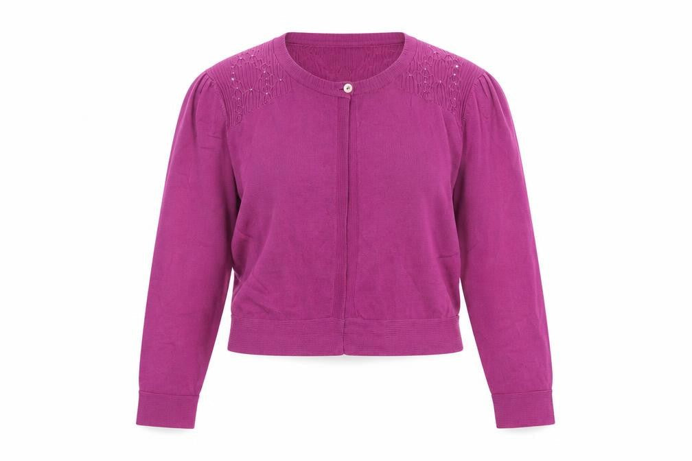 East Women’s Purple Long Sleeve Knit Cardigan Size 12