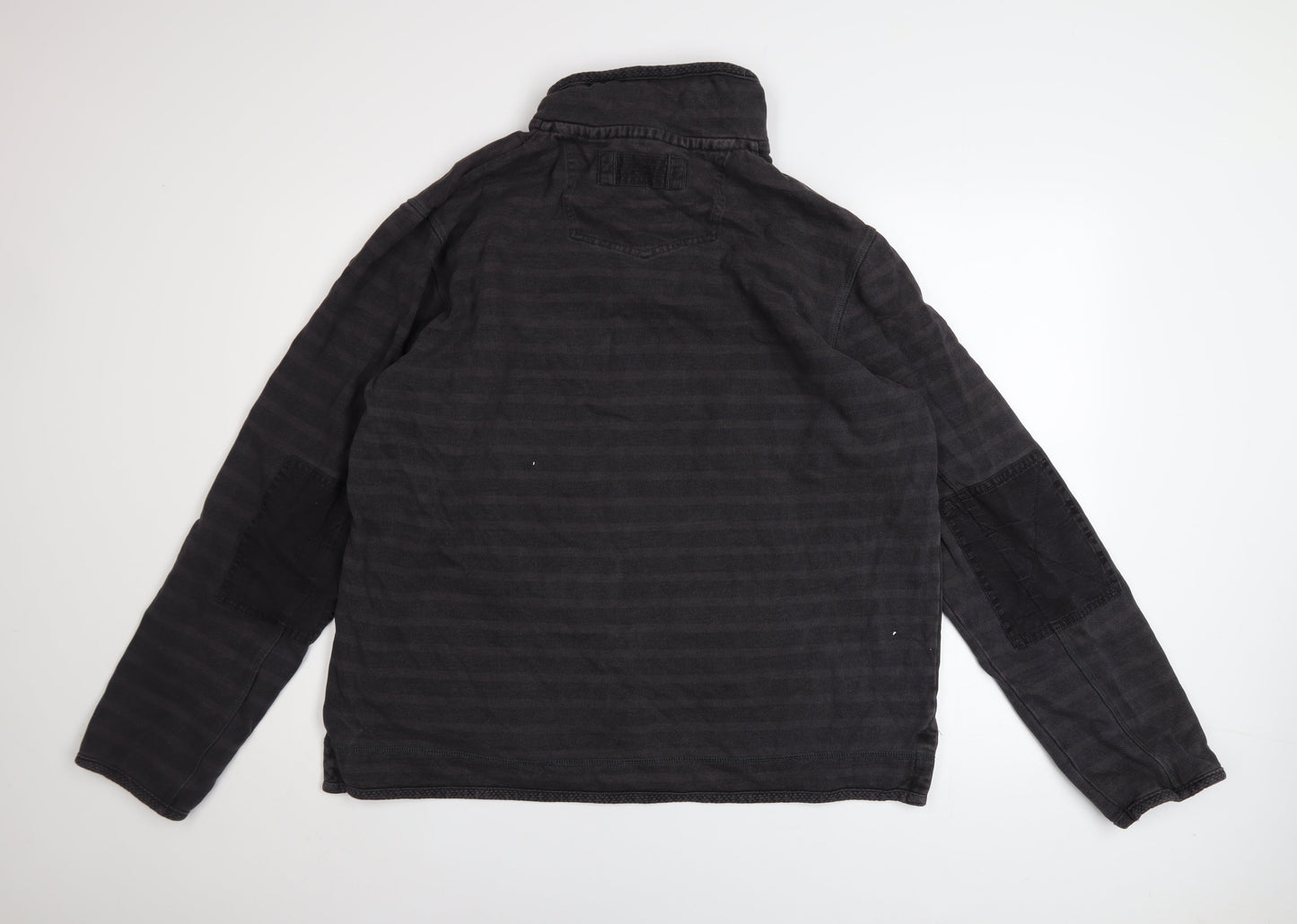 FatFace Men’s Grey Charcoal 1/4 Zip Cotton Sweater L