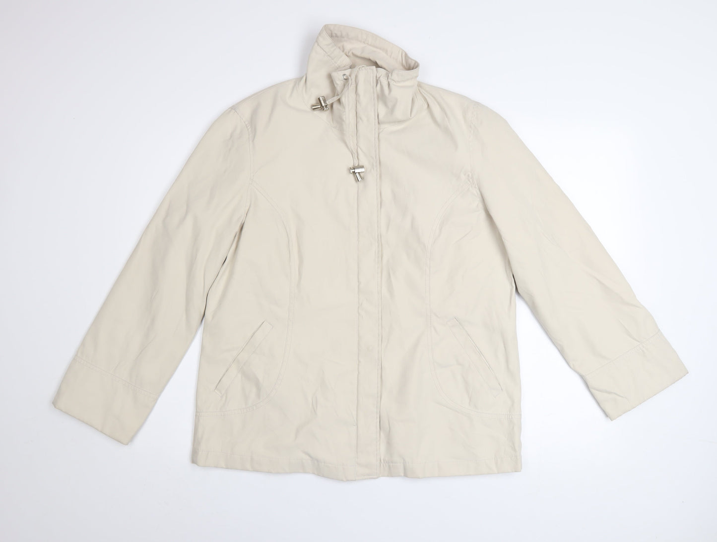 BHS Women’s Beige Water Resistant Mid-Length Jacket Size 14