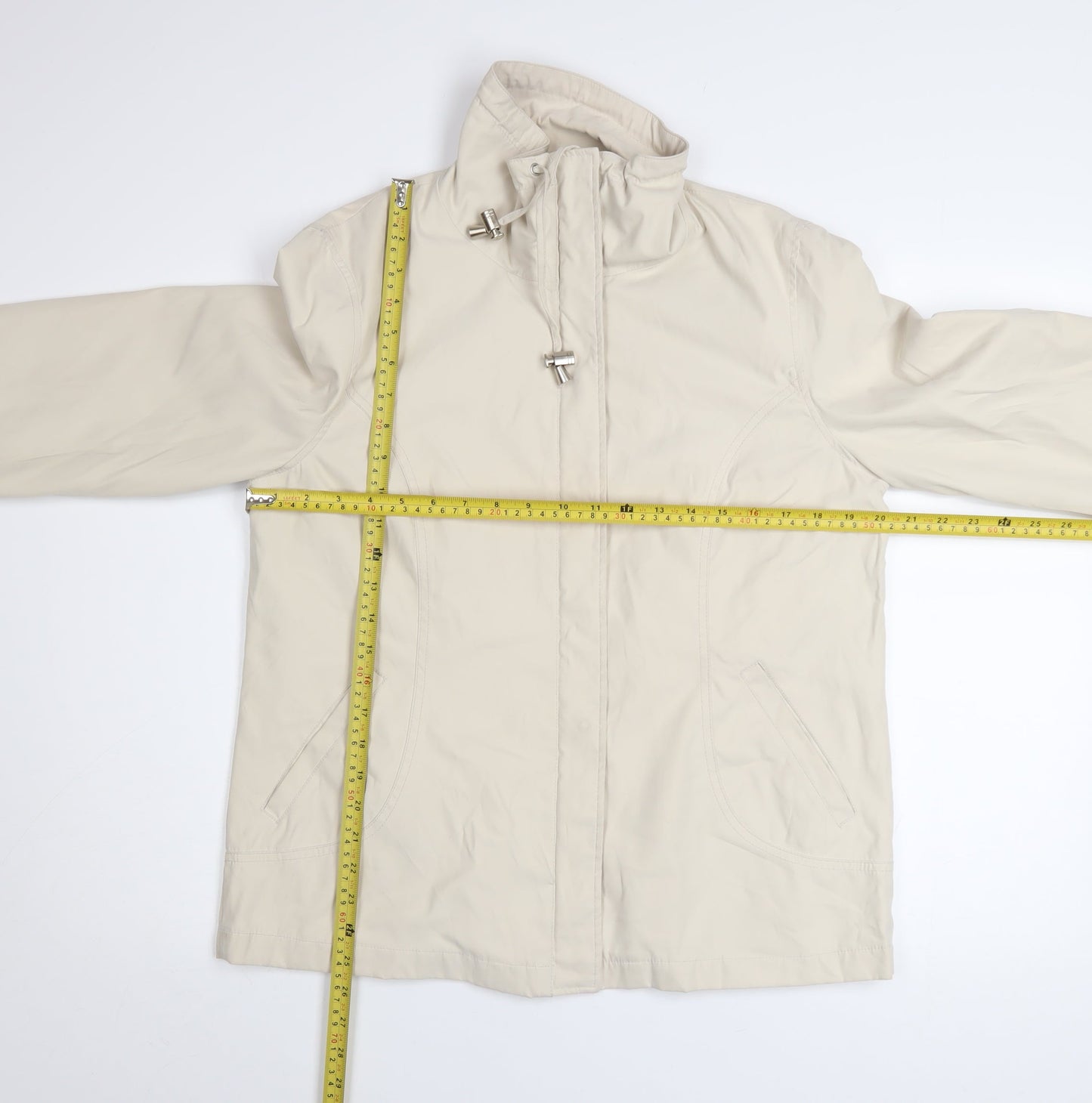 BHS Women’s Beige Water Resistant Mid-Length Jacket Size 14