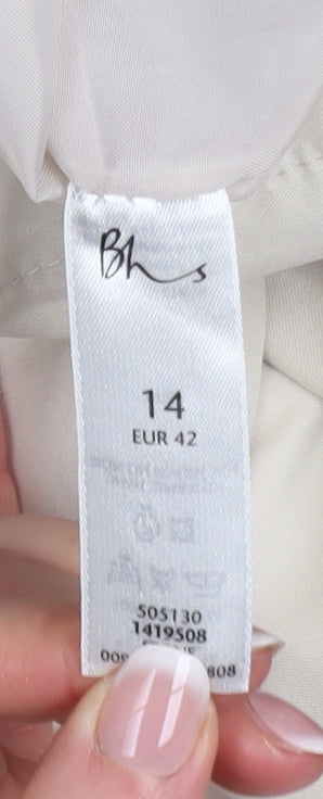 BHS Women’s Beige Water Resistant Mid-Length Jacket Size 14